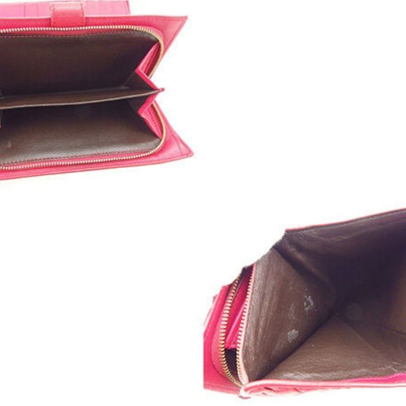 Bottega Veneta Wallet Purse Intrecciato Pink Gold Woman Authentic Used - Picture 6 of 6